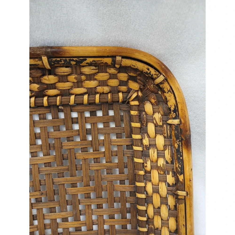 Mid-Century Philippine Basket Vegetable Tray Serving 15